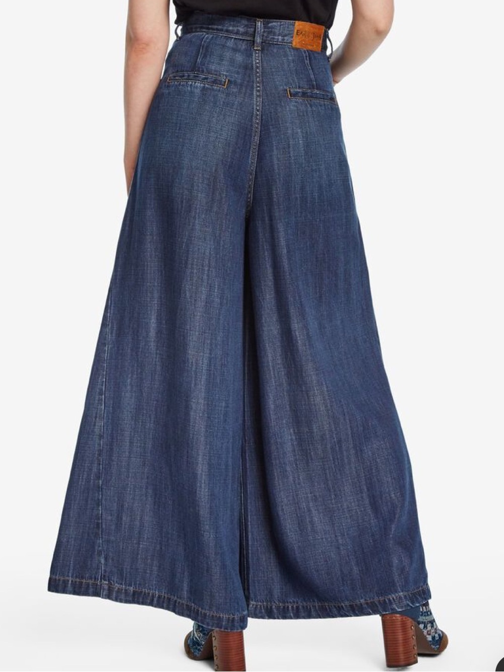 Desigual Super Wide Leg Jeans Women’s Size 28 Flare High Waisted C - Picture 2 of 15